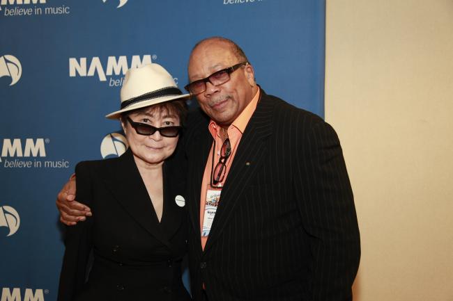 Yoko Ono and Quincy Jones