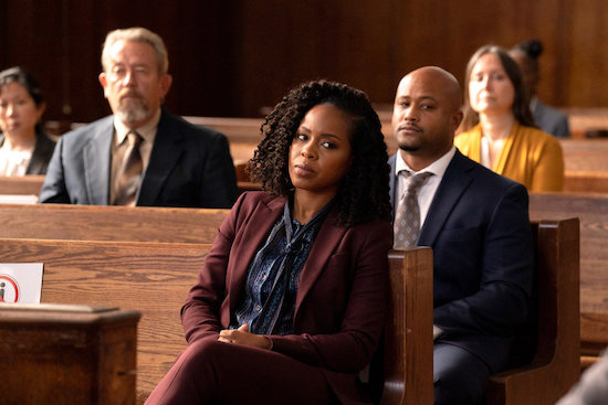 LAW & ORDER: ORGANIZED CRIME -- "The Man With No Identity" Episode 201 -- Pictured: Danielle Moné Truitt as Sergeant Ayanna Bell -- (Photo by: Virginia Sherwood/NBC)