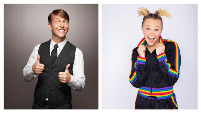 Jack McBrayer and Jojo Siwa