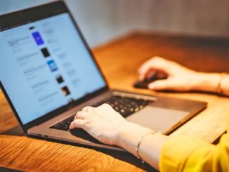Person Working on Laptop