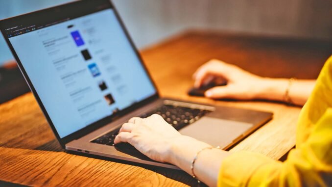 Person Working on Laptop