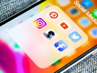 Phone with Social Media Icons