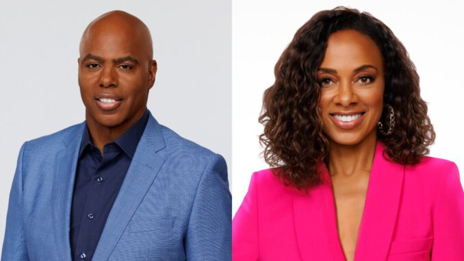 Kevin Frazier and Nischelle Turner