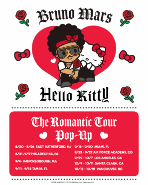 Bruno Mars Hello Kitty Popup
